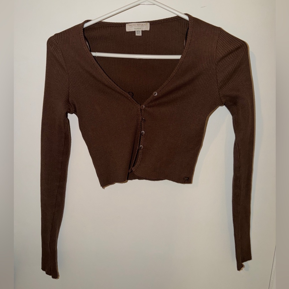Brown Cardigan - Pull & Bear